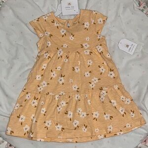 LC Lauren Conrad Kids Dress in Peach orange with White Floral
